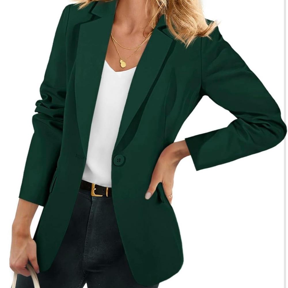 Chic Forest Green Women's Blazer